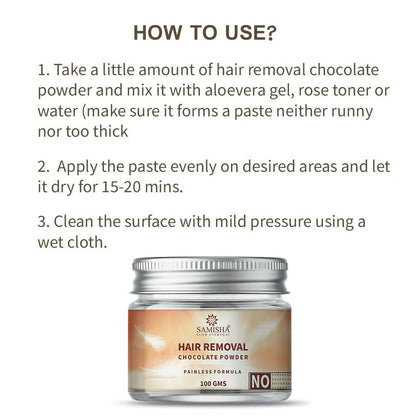 Samisha Organic Chocolate Hair Removal Powder - DrMediCart