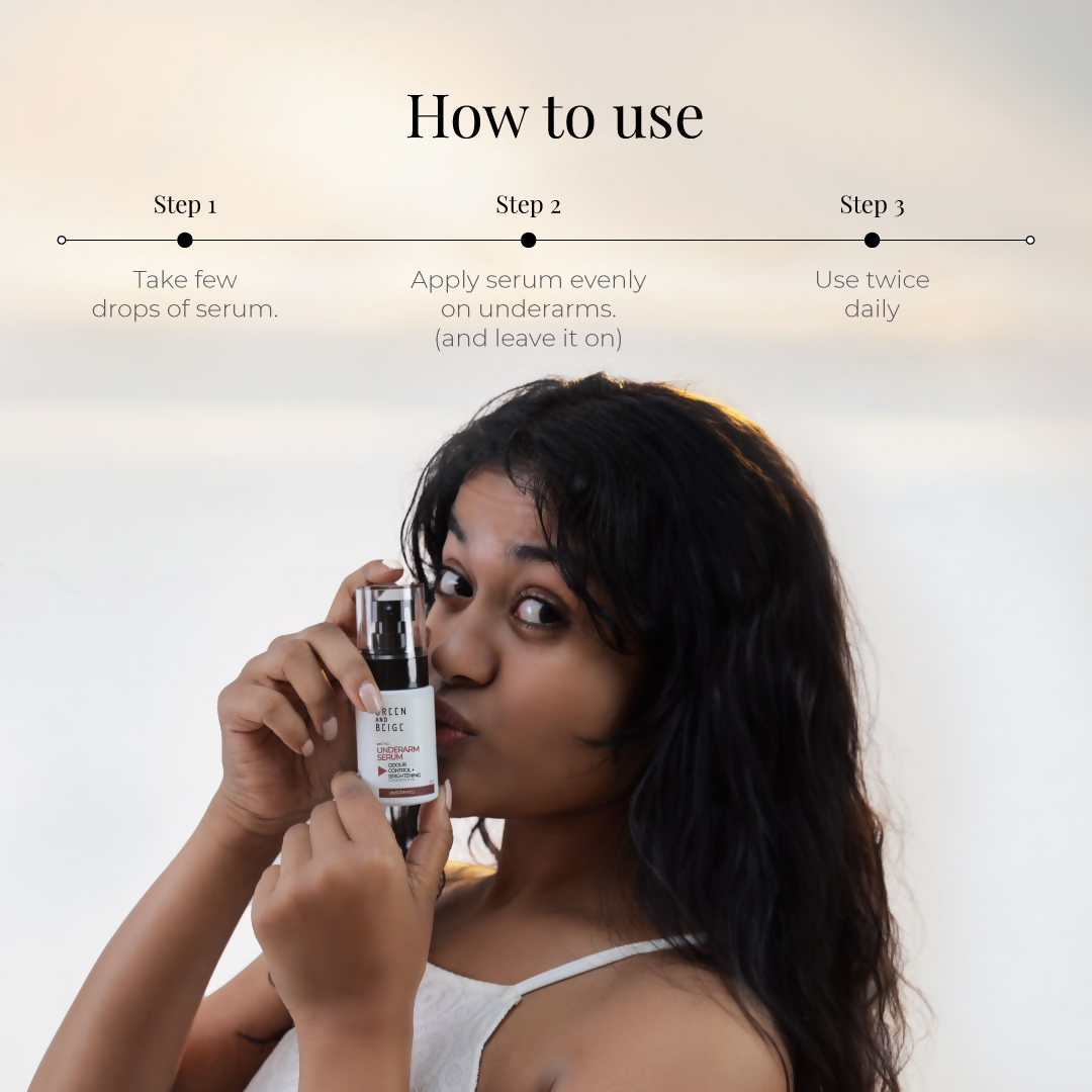 Green And Beige Rectifio Underarm Serum For Odour Control & Brightening - Unscented