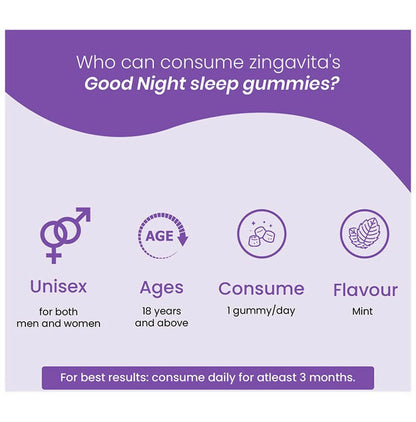 Zingavita Melatonin 5mg Good Night Sleep Gummies - Drmedicart