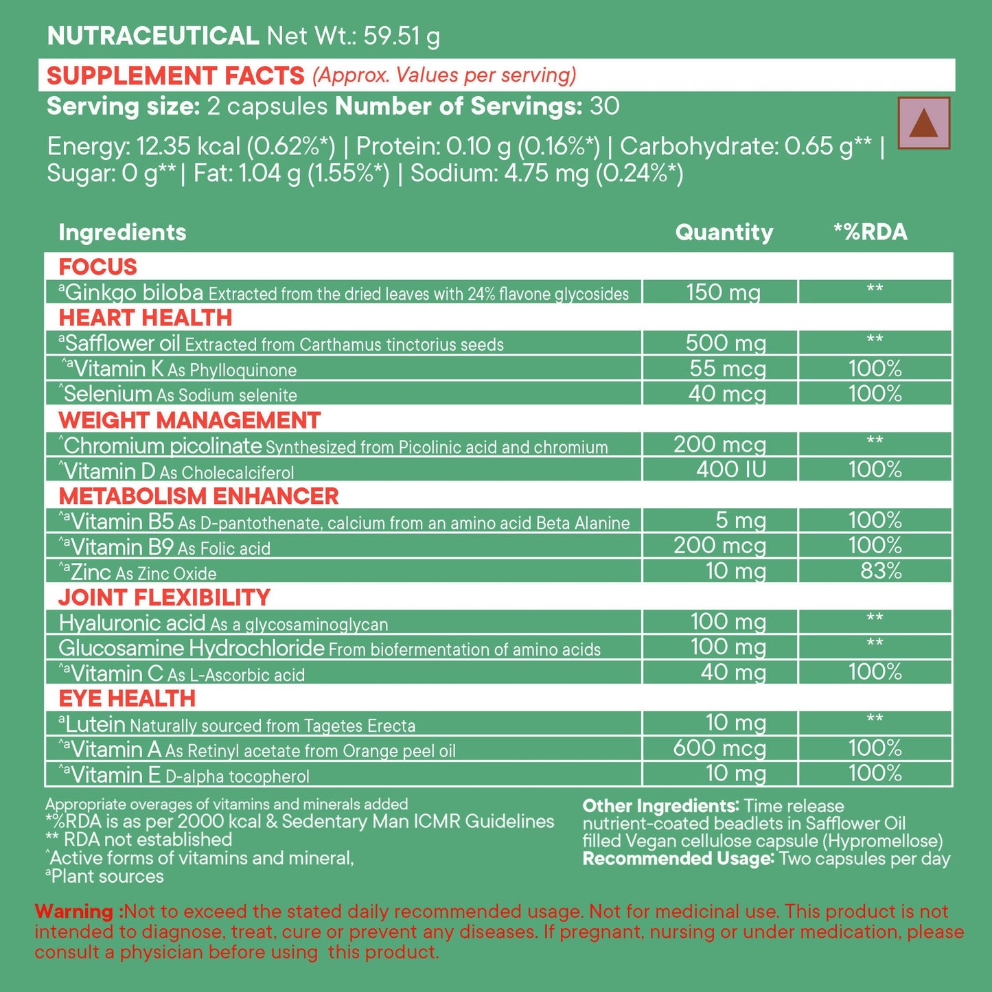 Wellbeing Nutrition Slow | Multivitamin for Him 50+ Capsules - Drmedicart