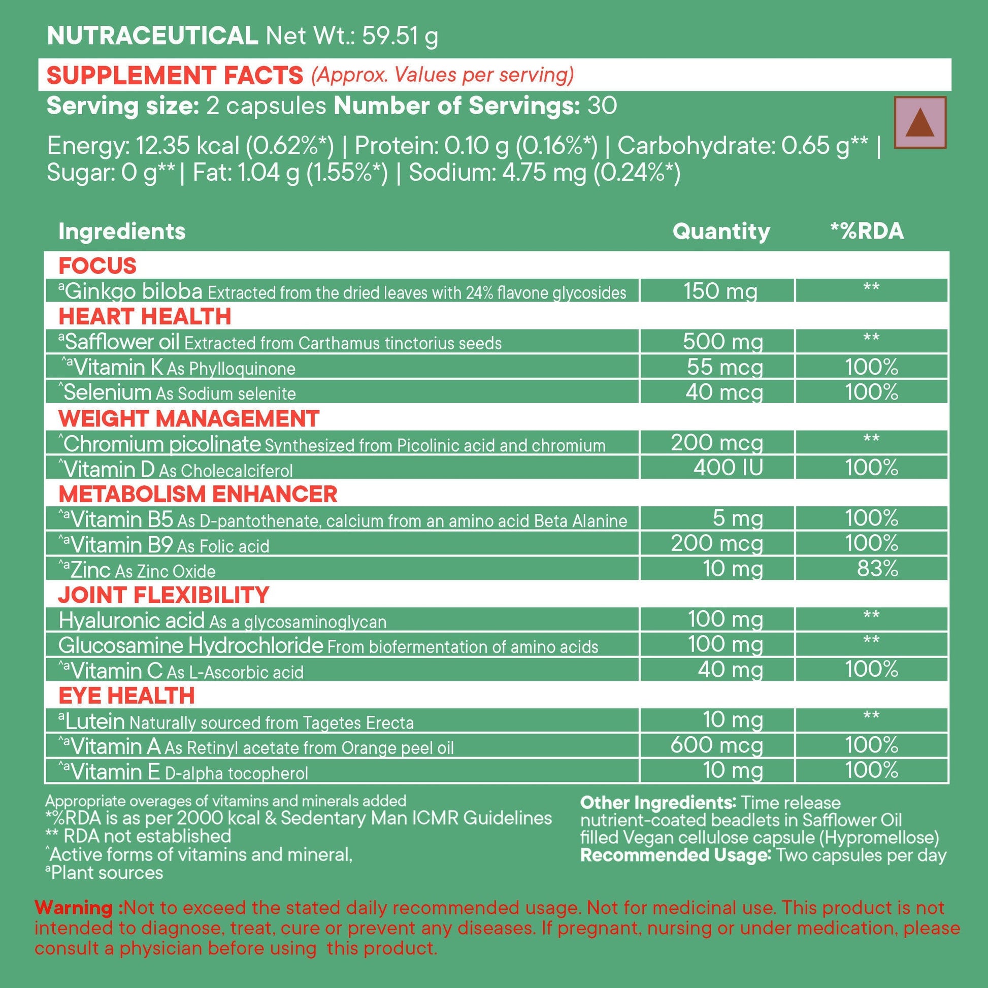 Wellbeing Nutrition Slow | Multivitamin for Him 50+ Capsules - Drmedicart