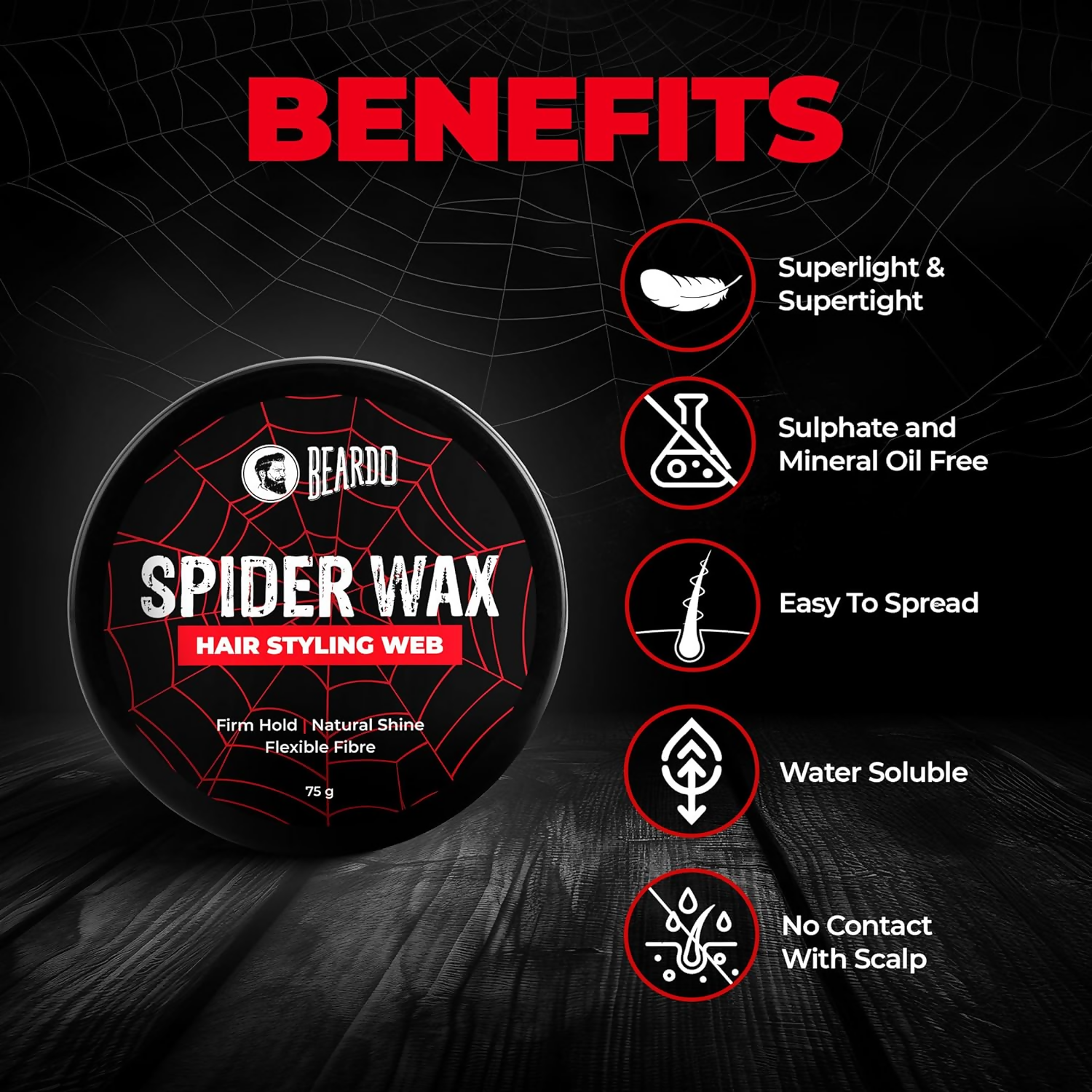 Buy Beardo Spider Wax Hair Styling Web from DrMediCart, Ship from India to USA