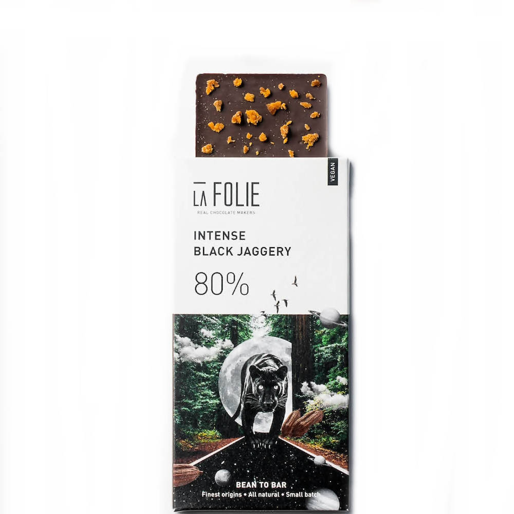 Buy La Folie Intense Black Jaggery Chocolate from DrMediCart