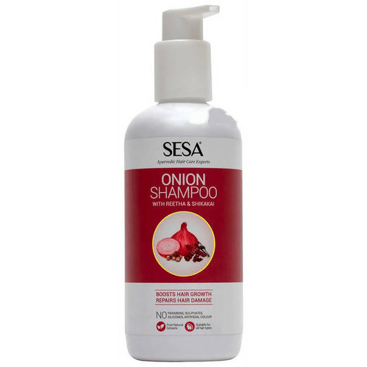 Buy Sesa Ayurvedic Onion Shampoo with Reetha & Shikakai from DrMediCart, Ship from India to USA