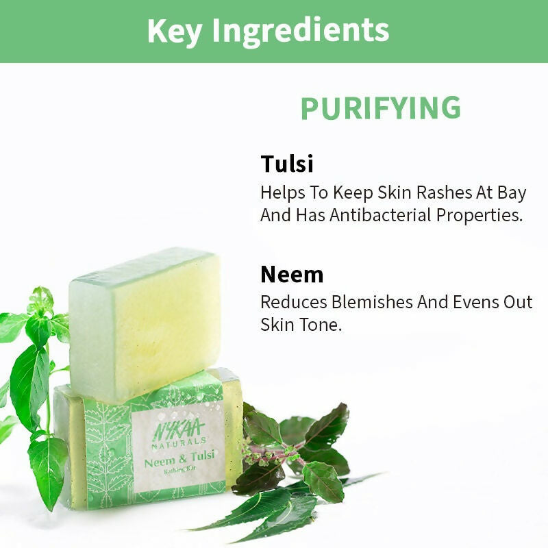 Nykaa Naturals Neem & Tulsi Purifying Bathing Soap - Drmedicart
