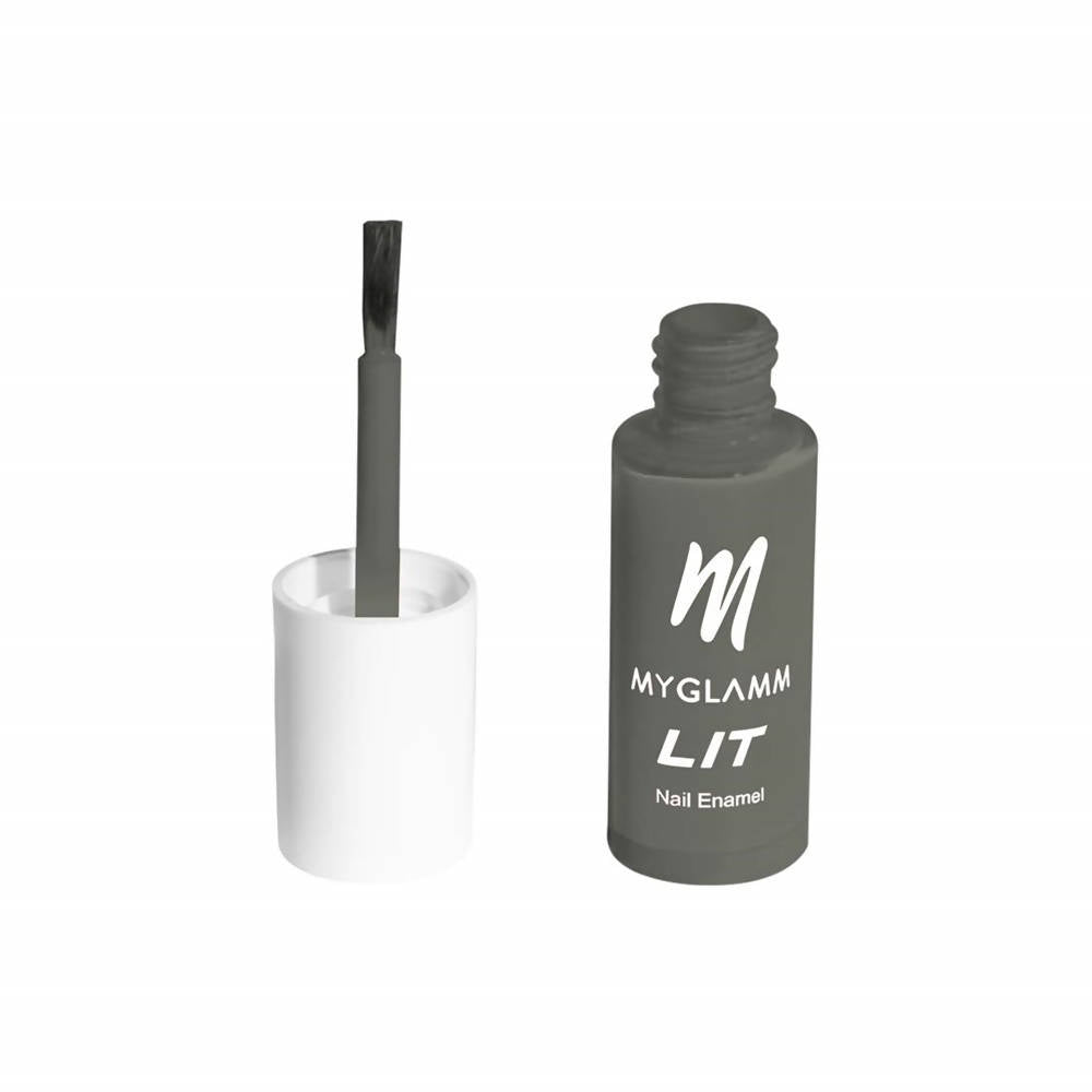 Myglamm LIT Nail Paint - Grounded - Smoky Grey Shade (7 Ml) - DrMediCart