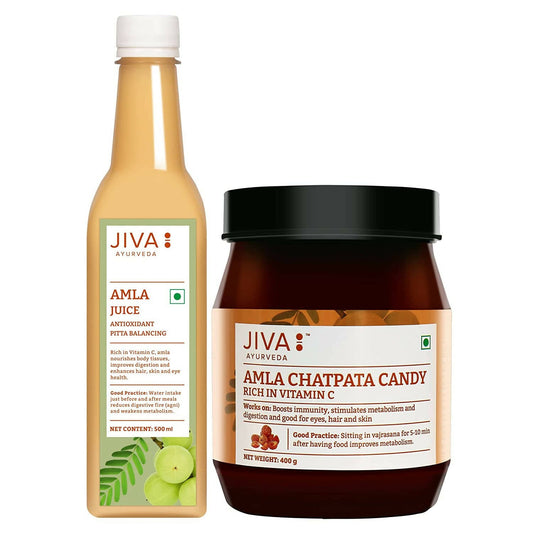 Jiva Ayurveda Amla Combo - Amla Juice & Amla Chatpata Candy
