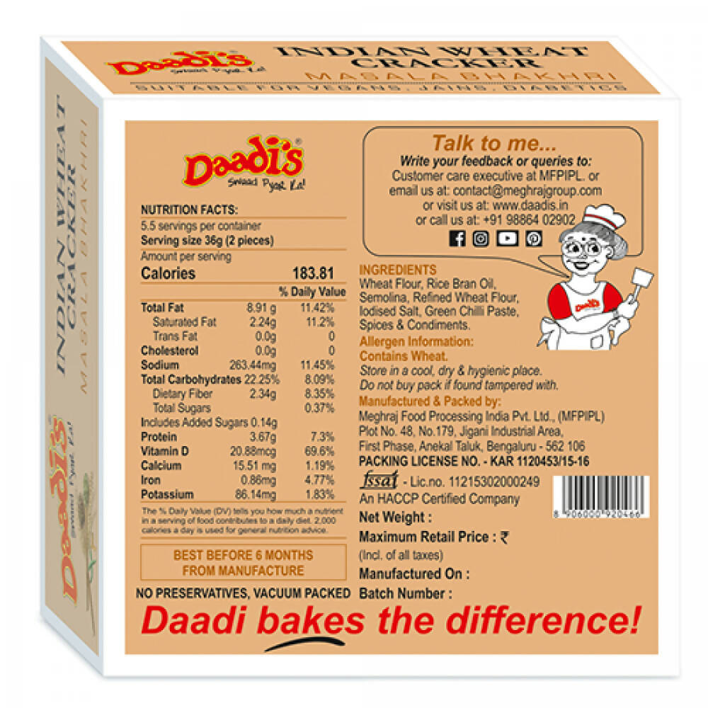Daadi's Masala Bhakhri