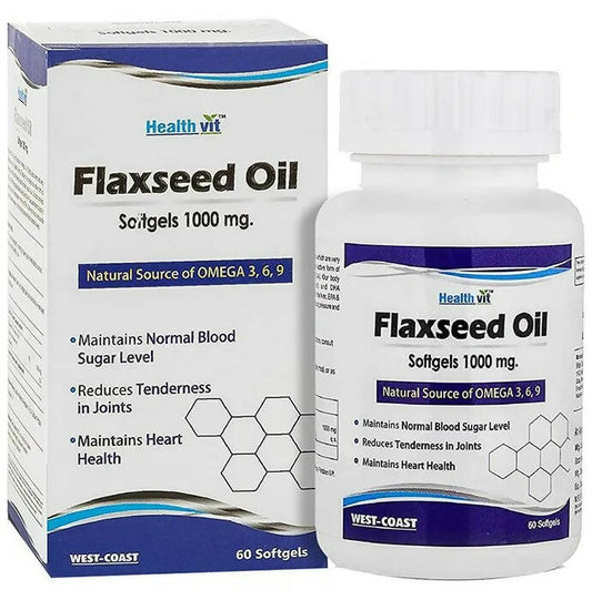 Buy HealthVit Flaxseed Oil Softgel Capsules from DrMediCart, Ship from India to USA