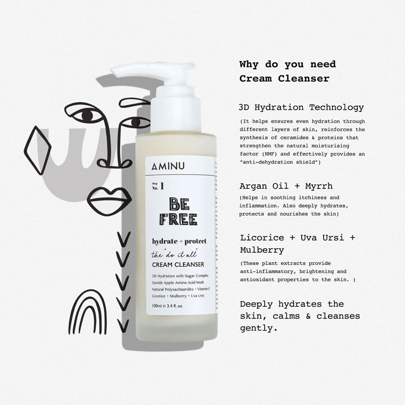 Aminu Cream Cleanser for Dry, Mature & Sensitive skin