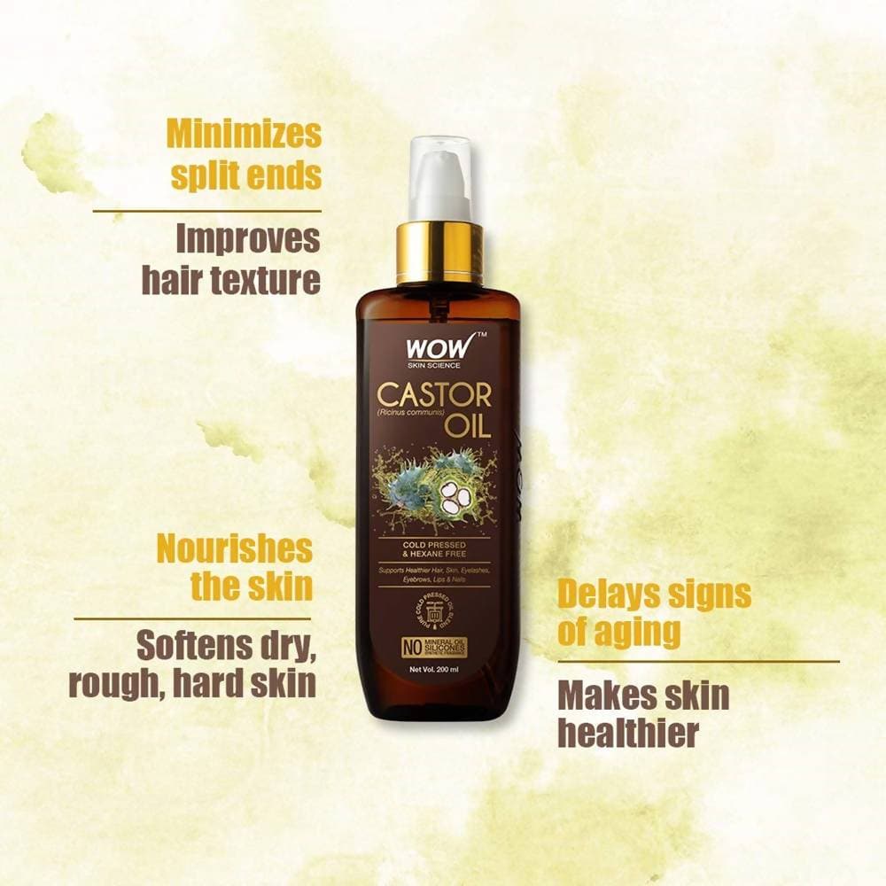 Wow Skin Science Castor Oil 200ml - Drmedicart