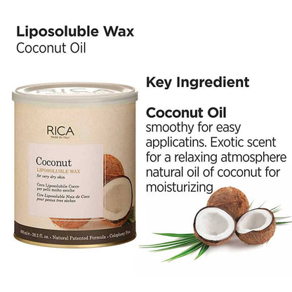 Rica Coconut Liposoluble Hair Removal Wax for Very Dry Skin