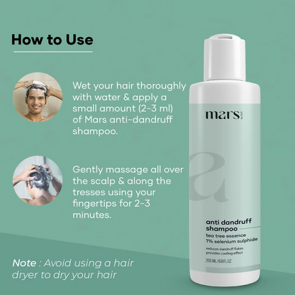 Mars By GHC Anti-Dandruff Shampoo With Aloe Vera & Menthol