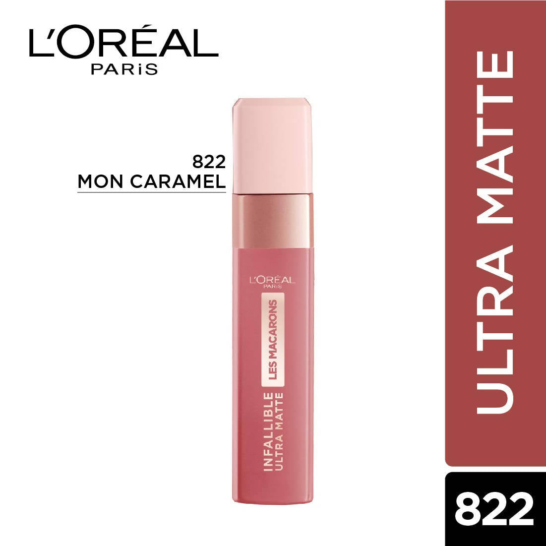 L'OrÃ©al Paris Infallible Ultra Matte Liquid Lipstick Les Macarons - 822 Mon Caramel - DrMediCart