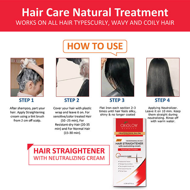 Oxyglow Herbals Professional Hair Straightener And Neutralizer Cream