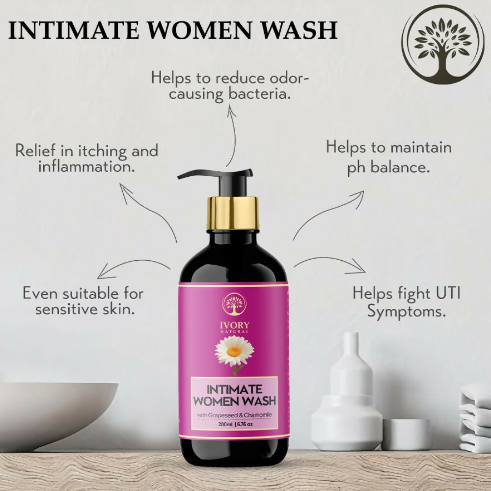 Ivory Natural Intimate Women Wash For Gentle Intimate Cleansing, Soothing Protection, & Lasting Freshness