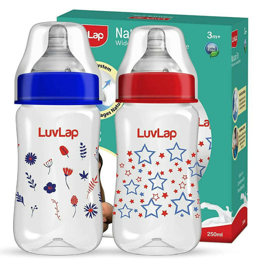 Buy LuvLap Anti-Colic Wide Neck Natura Flo Baby Feeding Bottle from DrMediCart, Ship from India to USA