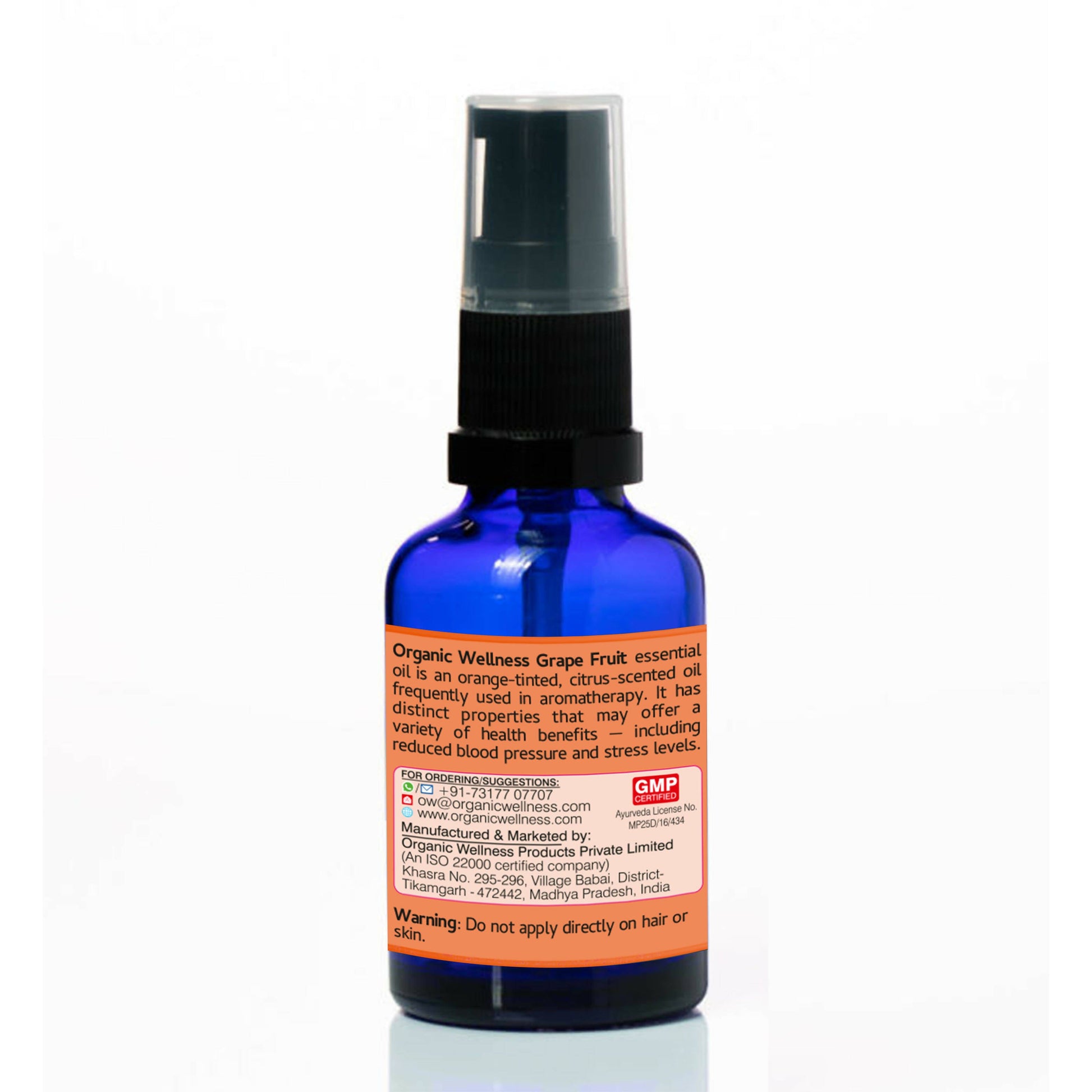 Organic Wellness Grape Fruit Essential Oil for Skin Lightening