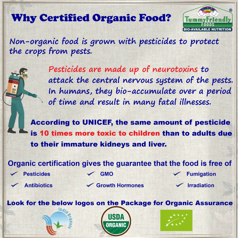 TummyFriendly Foods Certified Organic Sprouted Ragi Porridge Mix - Drmedicart
