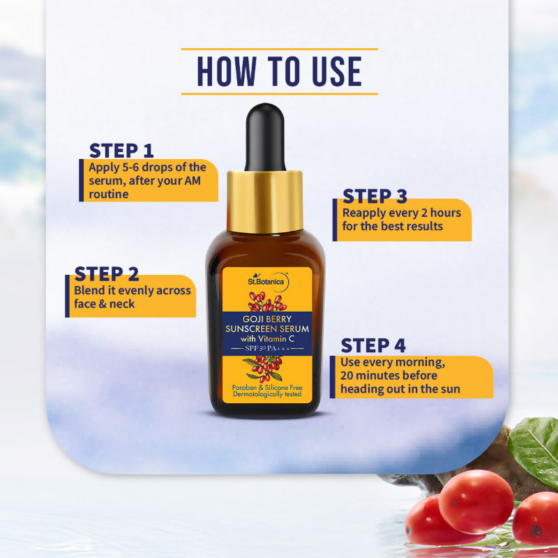 St.Botanica Goji Berry SPF50 PA+++ Serum With Goji Berry & Vitamin C For Youthful Glow