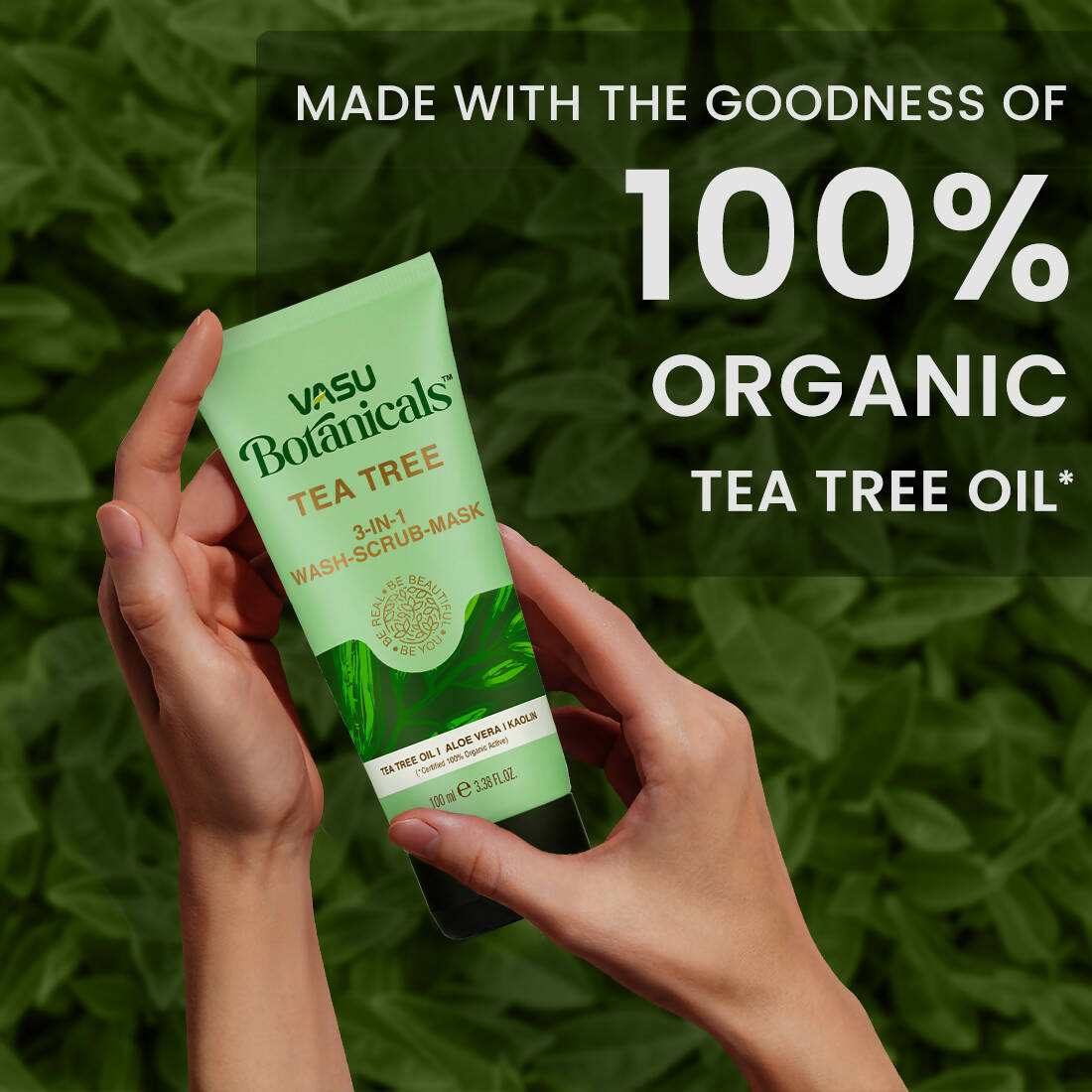 Vasu Healthcare Botanicals Tea Tree 3 in 1 Face Mask-Scrub-Wash - Drmedicart