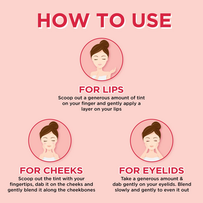 Enn Beauty Pout Lip, Cheek Tint With SPF 10 With Jojoba & Avocado Oil - Passion Pink