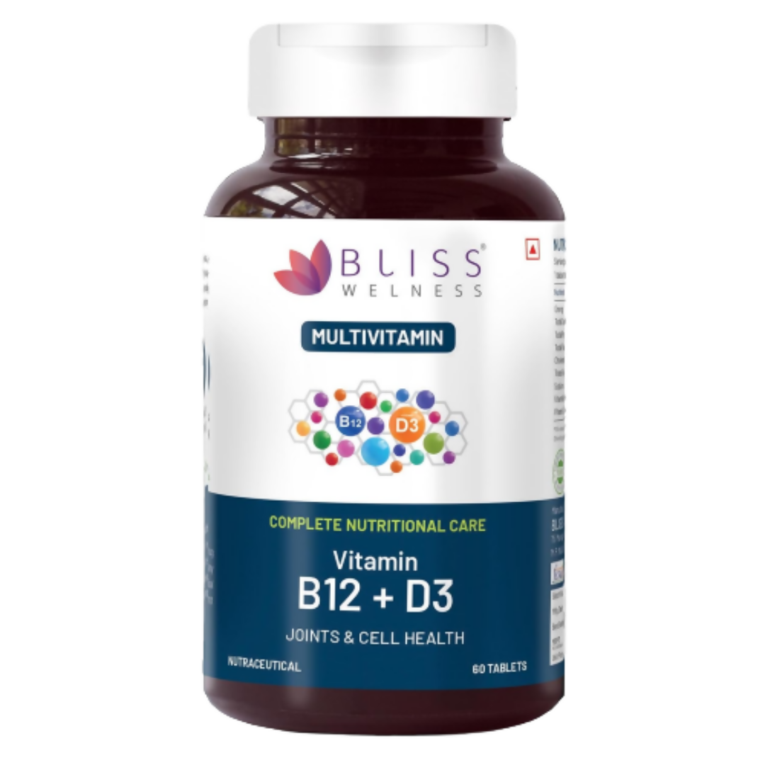 Bliss Welness Vitamin B12+D3 Tablets