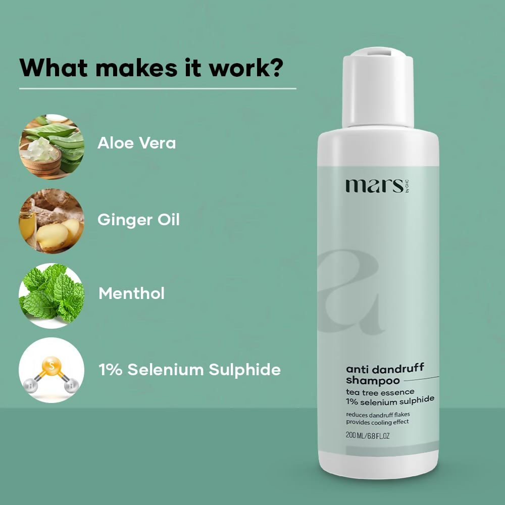 Mars By GHC Anti-Dandruff Shampoo With Aloe Vera & Menthol