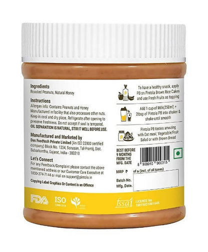 Pintola Natural Honey Creamy Peanut Butter