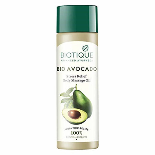 Buy Biotique Advanced Ayurveda Bio Avocado calm  Relief Body Massage Oil from DrMediCart, Ship from India to USA