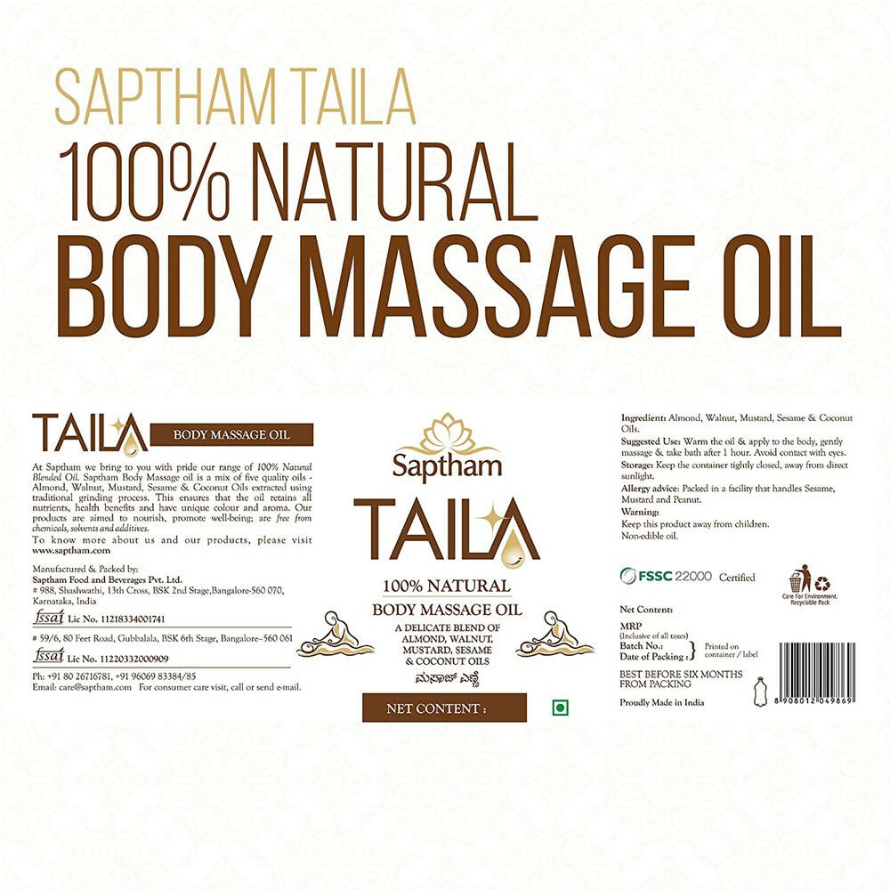 Saptham Taila 100% Natural Body Massage Oil