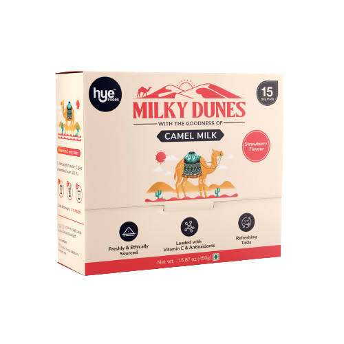Buy hye Foods Milky Dunes With The Goodness Of Camel Milk-Strawberry Flavour from DrMediCart, Ship from India to USA