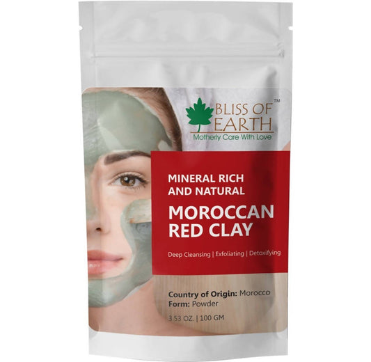 Buy Bliss of Earth Mineral Rich And Natural Moroccan Red Clay from DrMediCart, Ship from India to USA