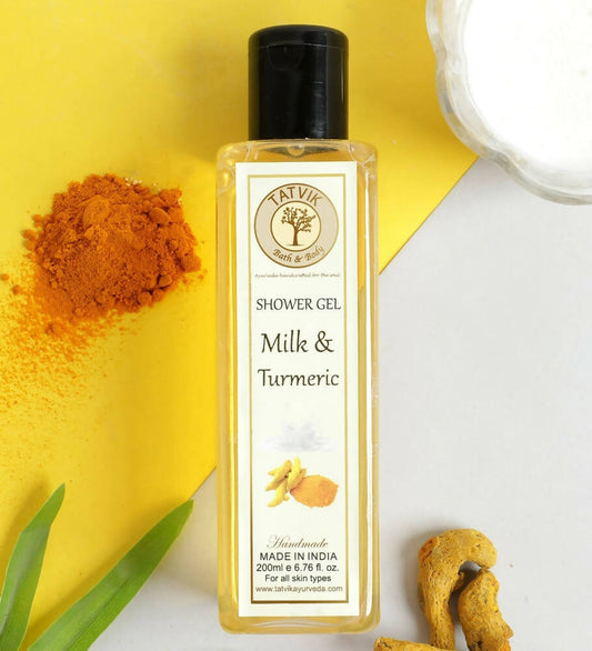 Buy Tatvik Ayurveda Shower Gel - Milk & Turmeric from DrMediCart, Ship from India to USA