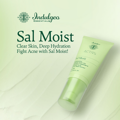 Indulgeo Essentials Sal Moist - Encapsulated Salicylic Acid Acne Healing Face Moisturiser 1.5%