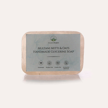 Buy PrakritPurity Multani Mitti & Oats Handmade Glycerine Soap from DrMediCart, Ship from India to USA