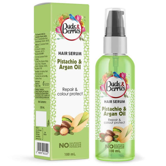 Buy Buds & Berries Colour Protectant Hair Serum With Pistachio And Argan Oil from DrMediCart, Ship from India to USA
