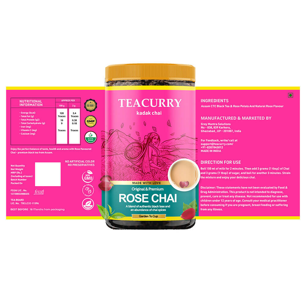 Teacurry Rose Chai Powder - Drmedicart