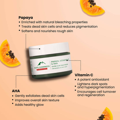 alps goodness papaya vitamin c aha glow clay face mask buy in usa