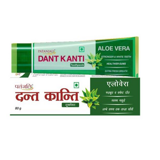Buy Patanjali Dant Kanti Aloevera Gel Tooth Paste (80 GM) from DrMediCart, Ship from India to USA