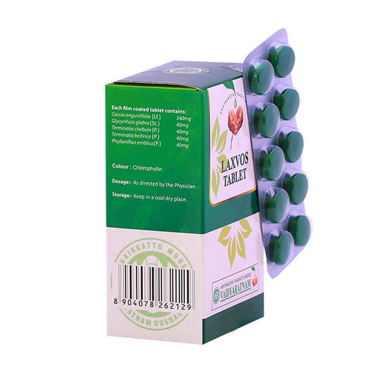 Buy Vaidyaratnam Laxvos Tablets from DrMediCart, Ship from India to USA
