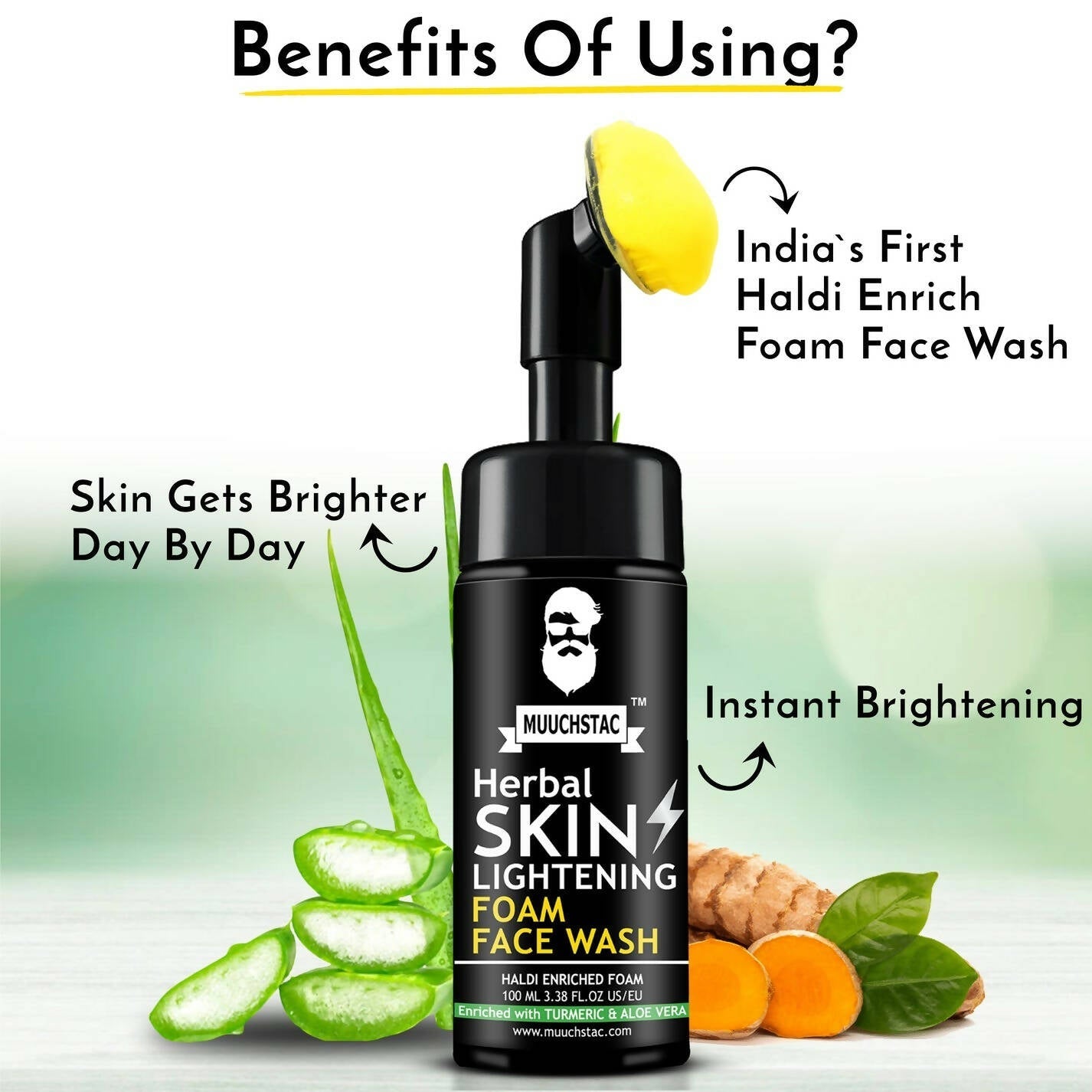 Muuchstac Herbal Skin Lightening Foam Face Wash - DrMediCart