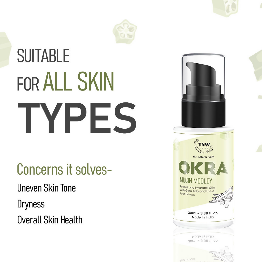 The Natural Wash Okra Mucin Serum For Long-Lasting Long-Lasting Moisturized Skin