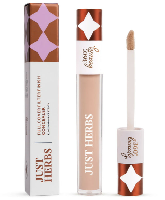 Buy Just Herbs Full Cover Filter Finish Concealer with Kumkumadi & Rice Starch - 06 Beige from DrMediCart, Ship from India to USA