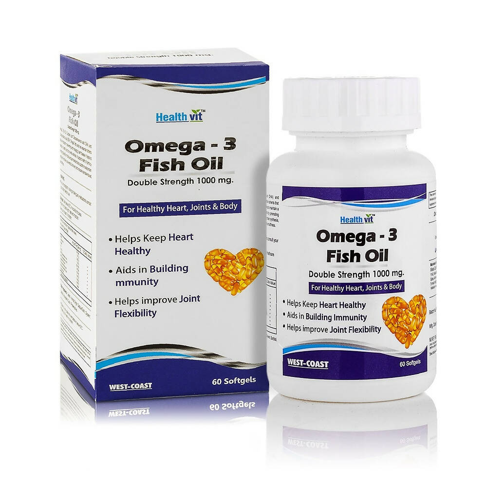 Buy Healthvit Omega 3 Fish Oil Double Strength Capsules from DrMediCart, Ship from India to USA
