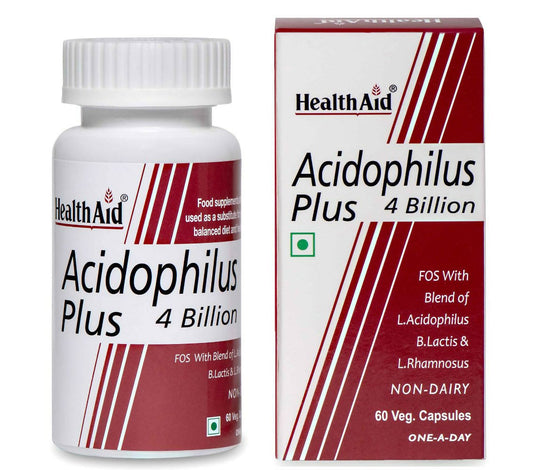 Buy HealthAid Acidophilus Plus 4 Billion Probiotic Capsules from DrMediCart, Ship from India to USA