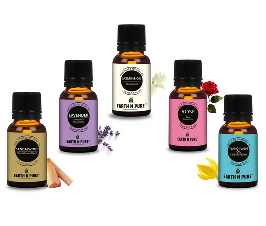 Earth N Pure Lavender, Sandalwood, Jasmine, Rose and Ylang Ylang Essential Oil