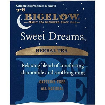 Bigelow Tea Sweet Dreams Herbal Tea Chamomile Smoothing Mint With Freshness & Aroma Caffeine Free