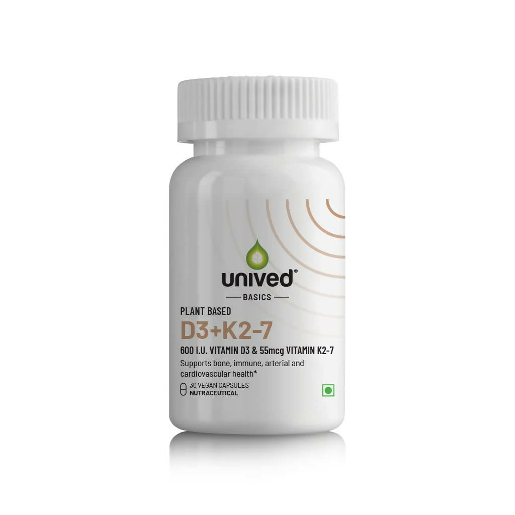Unived Basics D3+K2 (MK-7) | Vegan Vitamin D3 600 IU & Vitamin K2-7