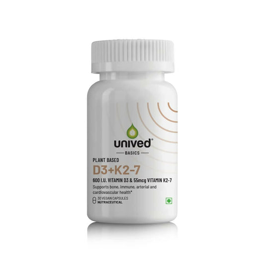 Unived Basics D3+K2 (MK-7) | Vegan Vitamin D3 600 IU & Vitamin K2-7
